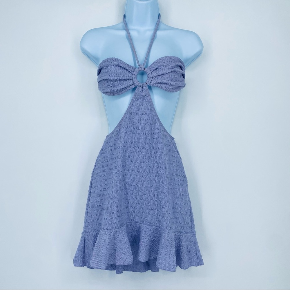 Lovers And Friends Revolve Ring Purple Mini Dress XS Gauze Beach Vacation Summer